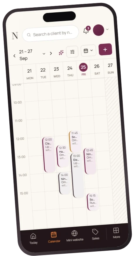 The same calendar on a phone